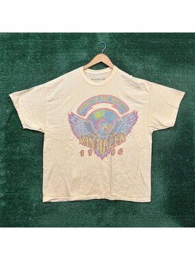 Van Halen Tour of The World 1984 Rock Band Oversized T-Shirt Size S/M